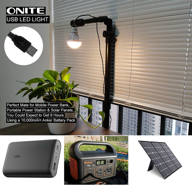 Onite USB LED Camping Light, Outdoor Light with Simple Switch, Also for Garage Warehouse Car Truck Fishing Boat Outdoor Portable LED Bulb, Emergency Light, or Children Bed Lamp, WarmWhite(Pack of 1) - BeesActive Australia