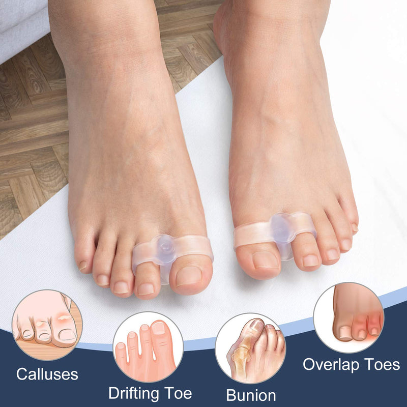 Promifun Gel Toe Corrector, 10 Pack of Toe Separators with 2 Loops, Big Toe Spacer for Bunion Pain and Overlapping Toe - BeesActive Australia