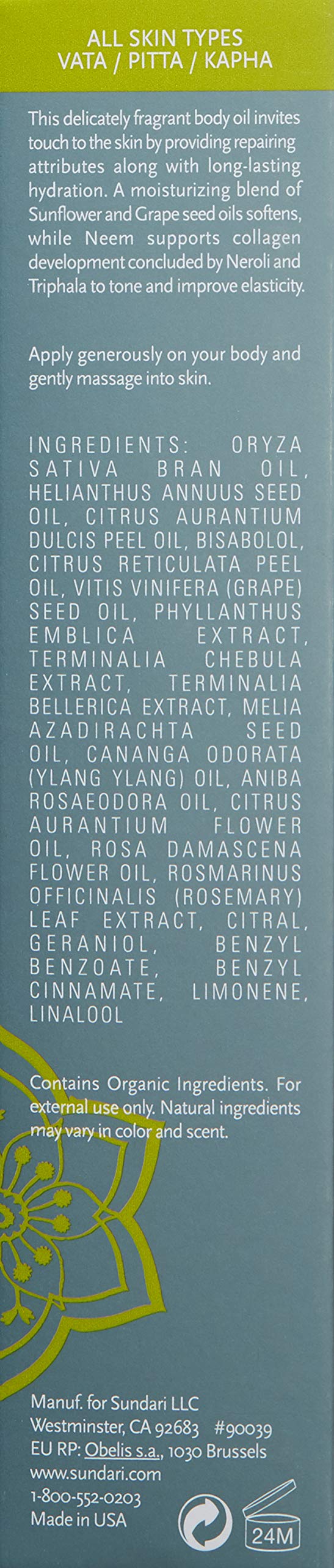 SUNDÃRI Neem and Triphala Body Oil - BeesActive Australia