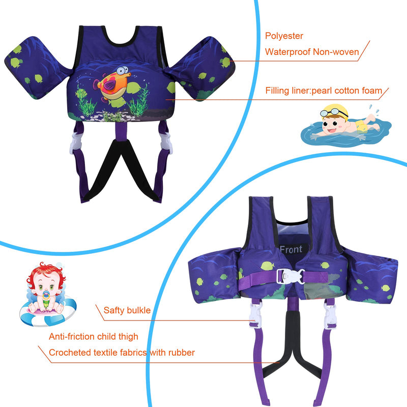 TOAUXUNG Adjustable Kids Swim Vest for Baby Swimming Training,Infant Baby Vest Swim Aid for 22-66 Pounds Boy and Girl - BeesActive Australia