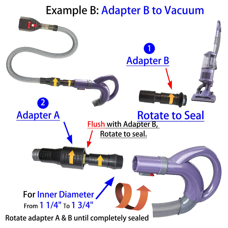 Pet Brush Vacuum Groomer Attachment - Shedding Deshedding Grooming Tool Hair Remover Great for Dogs Cats Fur, Groom Comb as Undercoat Removal, Extension Hose Adapters for Most Vacuum Cleaners - BeesActive Australia