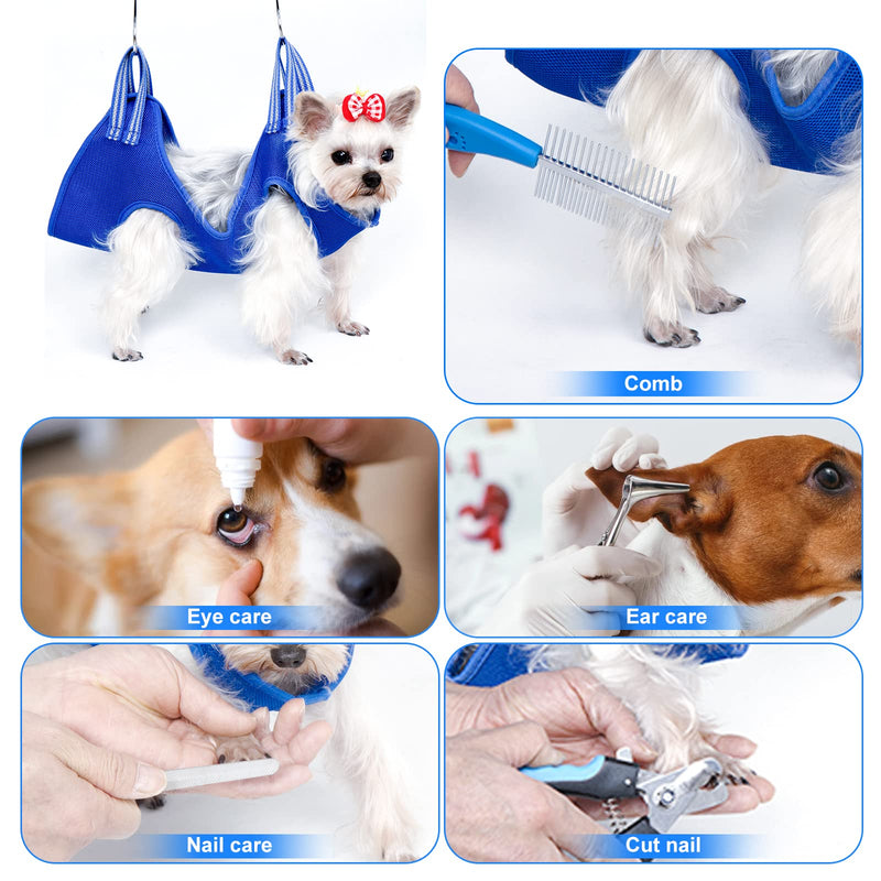 OVTEXZOG 10 in 1Cat/Dog Grooming Hammock, Dog Grooming Sling for Nail Clipping, Dog Grooming Harness for Dog and Cat, Dog Hanging Hammock Restraint Helper. XX-Small - BeesActive Australia