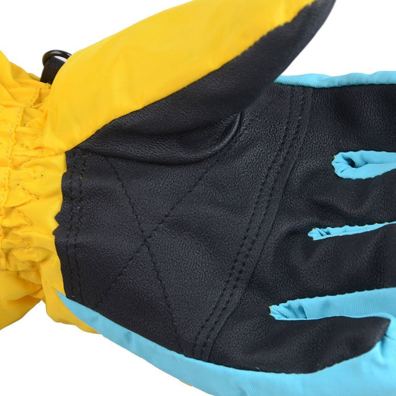 AMYIPO Kids Winter Snow Ski Gloves Children Snowboard Gloves for Boys Girls Yellow 4-5 Years - BeesActive Australia