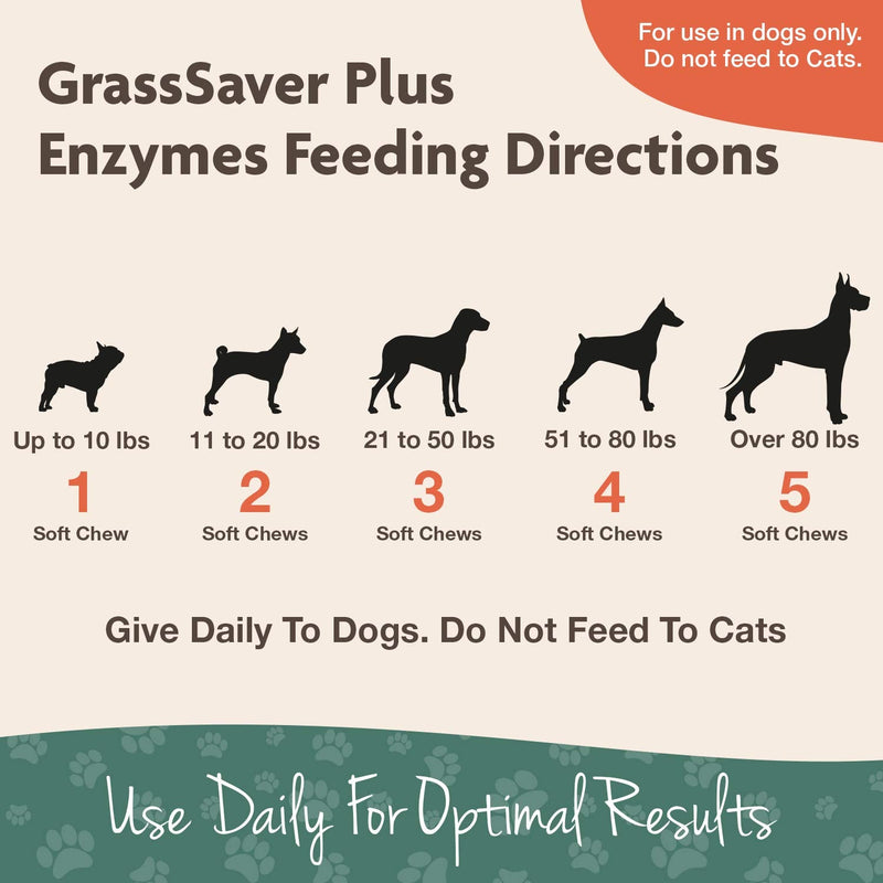 NaturVet – GrassSaver Supplement for Dogs – Healthy Supplement to Help Rid Your Lawn of Yellow Spots – Synergistic Combination of B-Complex Vitamins & Amino Acids – 120 Soft Chews 120 Count (Pack of 1) - BeesActive Australia