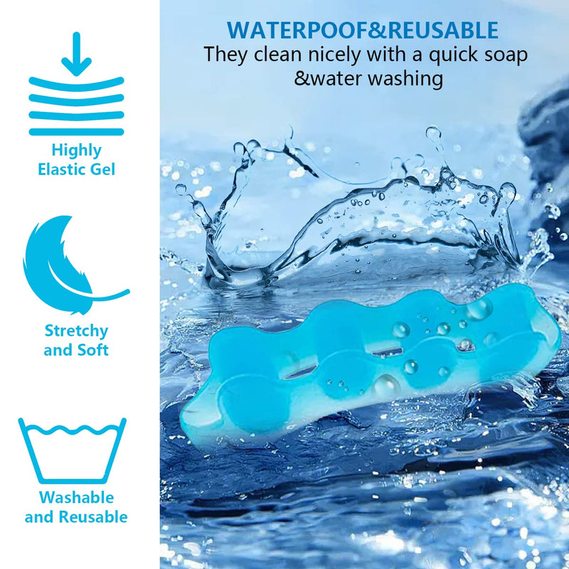 3Pairs Toe Separator, Gel Toe Separators Stretchers Spacers, Toe Spacer for Overlapping Toes to Relax Toes,Toe Straighteners for Correct Bunions,Manicure,Spacer Running Yoga Pedicure(Blue) 3pairs Blue - BeesActive Australia