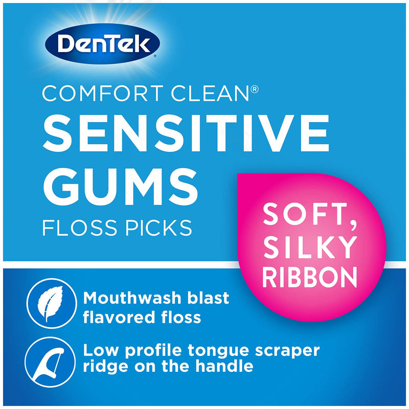 DenTek Comfort Clean Floss Picks | Silky Comfort Floss | 150 Count | 3 Pack | Packaging May Vary 150 Count (Pack of 3) - BeesActive Australia