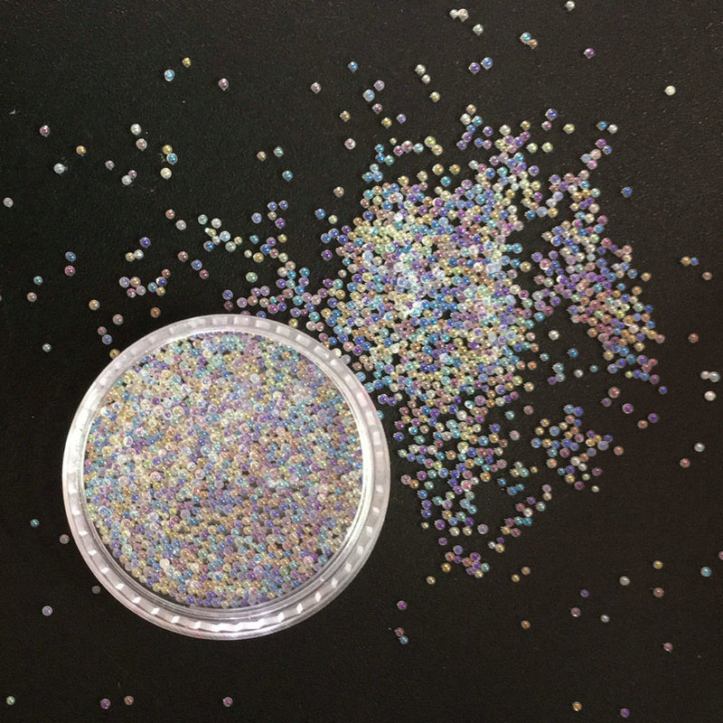 YesLady Nail Art Micro Caviar Rhinestone AB Crystal Glass Gardient Dazzling Glitter Mini Beads 3D Manicures Tips Decoration 0.6mm - BeesActive Australia