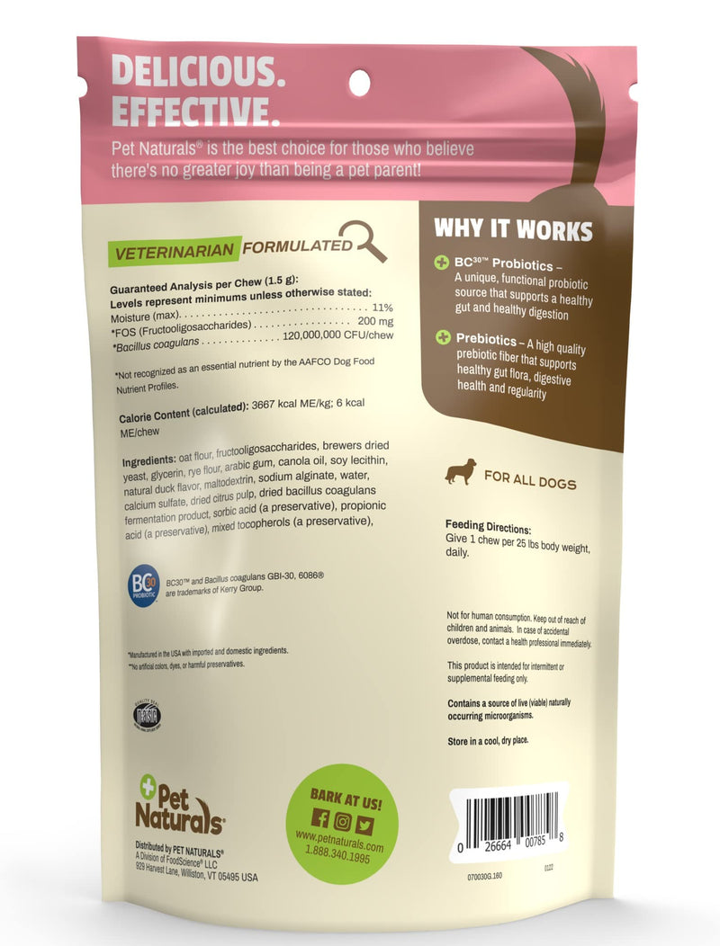 Pet Naturals Daily Probiotic and Prebiotic Supplement Chews for Dogs - Vet Recommended Digestive and Immune Support Supplement 160 - BeesActive Australia