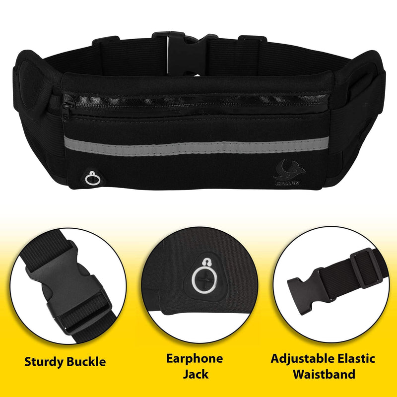 CALLUN Fanny Packs for Women | Fanny pack for Men Belt bag Running Belt Fanny Packs for women Fashionable Waist Bag Crossbody Bag Men | Belt bag for Women | Fanny Pack for Running Cycling Travel (Black) Black - BeesActive Australia