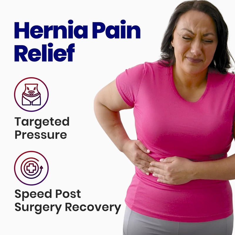Hernia Belt for Men and Women - Abdominal Binder For Umbilical Hernias & Navel Belly Button Hernias With Compression Pad For Hernia Support and Stomach Hernia Brace Pain Relief (L/XL 31" to 51") L/XL (Pack of 1) - BeesActive Australia