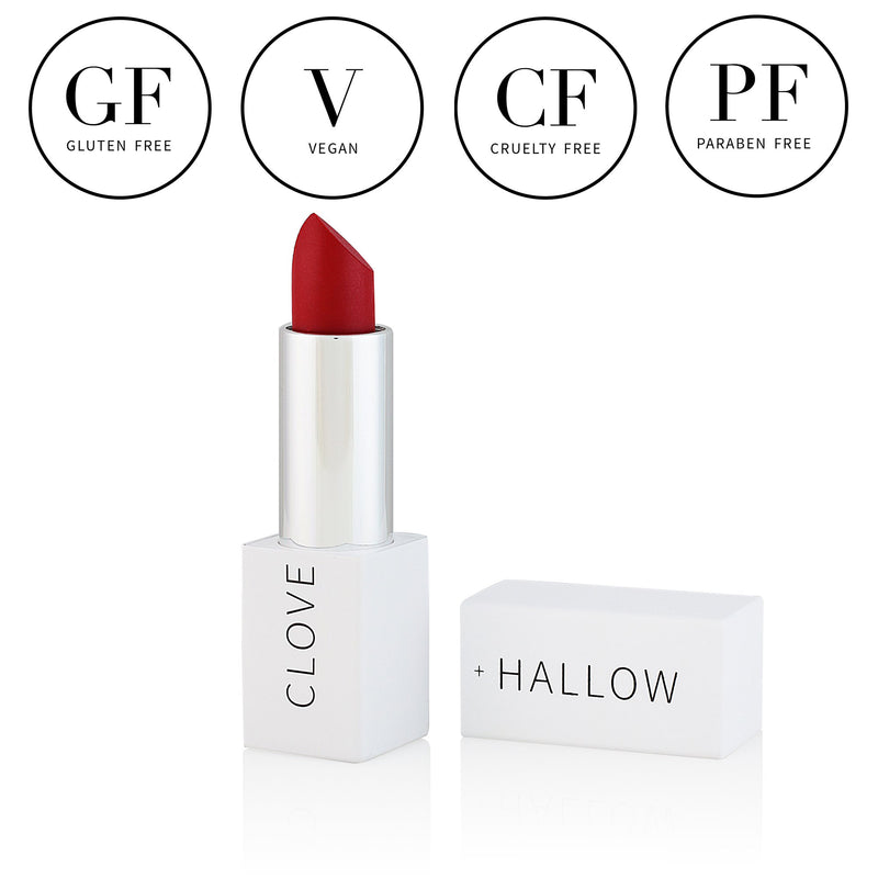 Clove + Hallow Lip Crème Cruelty-Free Vegan Natural Makeup Matte Lipstick, Sugared Plum - BeesActive Australia