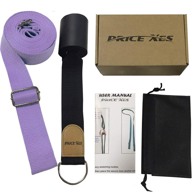 [AUSTRALIA] - Leg Stretch Band - to Improve Leg Stretching - Easy Install on Door - Perfect Home Equipment for Ballet, Dance and Gymnastic Exercise Flexibility Stretching Strap Foot Stretcher Bands light purple 