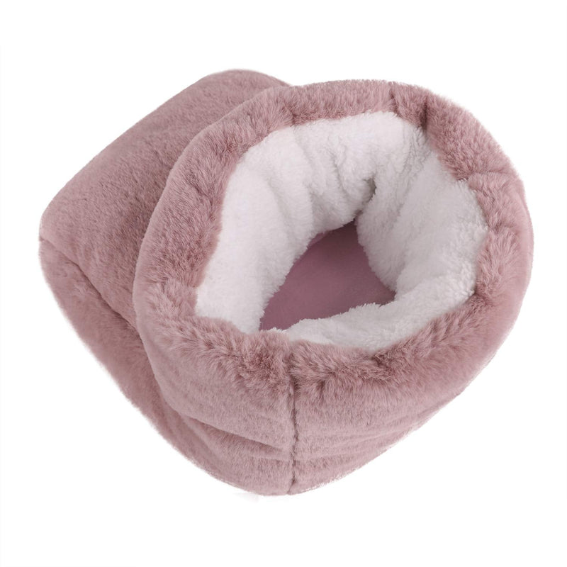 Heated USB Foot Warmer Large�Winter Warm Shoes�with Electric Detachable�Washable Heating Pad Comfort Faux Fur Plush�Lining for Women Men Home Bed Sofa Chair Office Cold Weather Perfect Relaxation Pink - BeesActive Australia