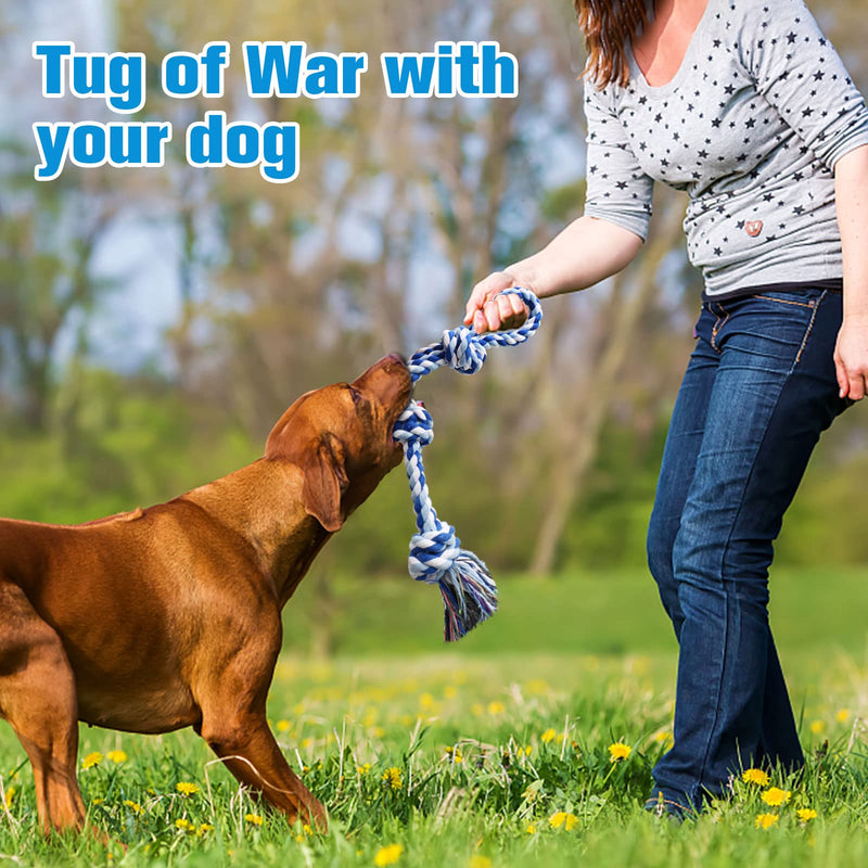 UPSKY Dog Rope Toys 2 Nearly Indestructible Dog Toys, Dog Toy for Medium to Large Breed, Dental Cleaning Chew Toys, Dog Tug Toy for Boredom, Dog Grinding Teeth, Dog Rope Toy for Aggressive Chewers - BeesActive Australia