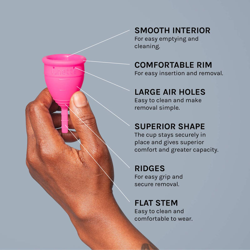 Lunette Reusable Menstrual Cup - Yellow - model 2 For Normal Or Heavy Flow - (En Version) - BeesActive Australia