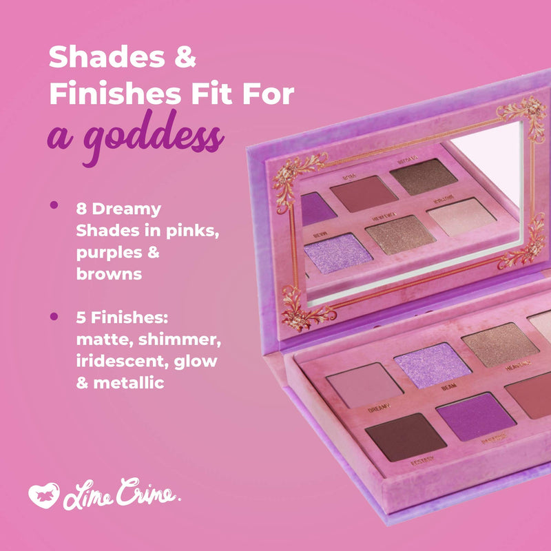 Lime Crime Venus 3 Eyeshadow Palettes - 8 Full Sized Matte and Metallic Eyeshadows - Dreamy Pinks & Purples - Buttery Smooth Formula - Mirrored Box - Vegan - BeesActive Australia