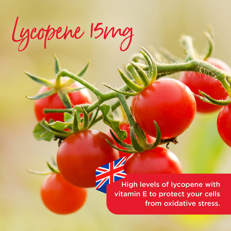 Healthspan Lycopene 15mg (2 Months Supply) | Natural Source Lycopene with Vitamin E | Rich in Tomato Phytonutrients | Non-GMO Tomatoes | Vegan - BeesActive Australia