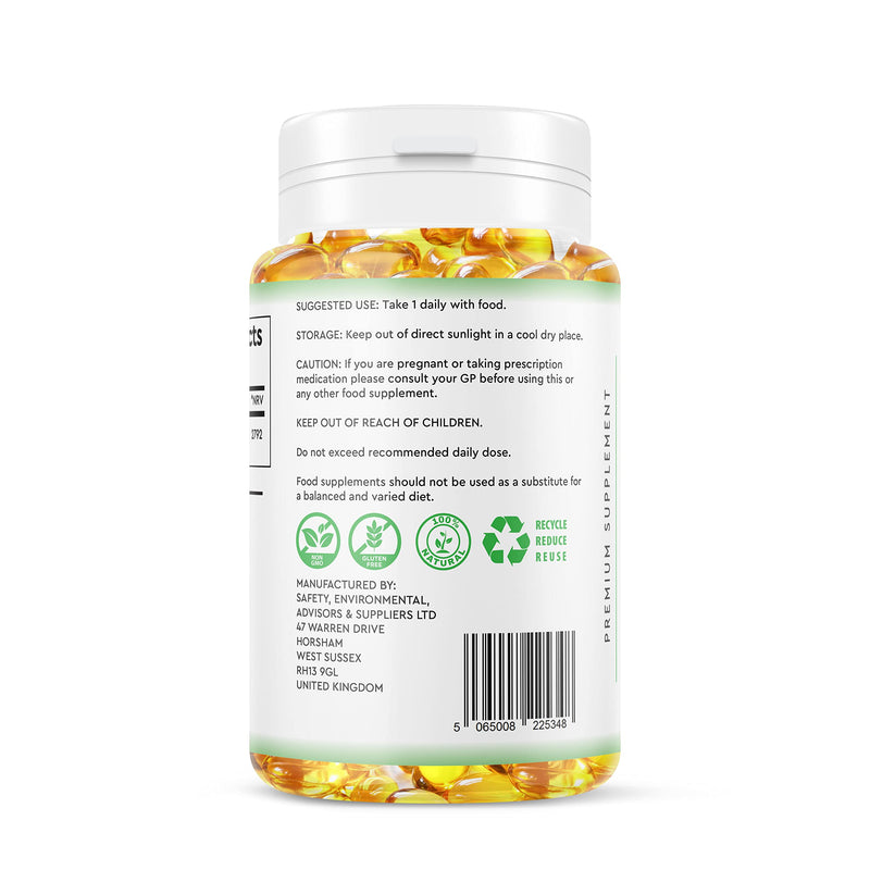 Vitamin E 500IU Vegan Softgels - 6 Month Supply 180ct - High Strength Vitamin E Oil Capsules - Alpha Tocopherol � 100% Natural & Vegan - BeesActive Australia