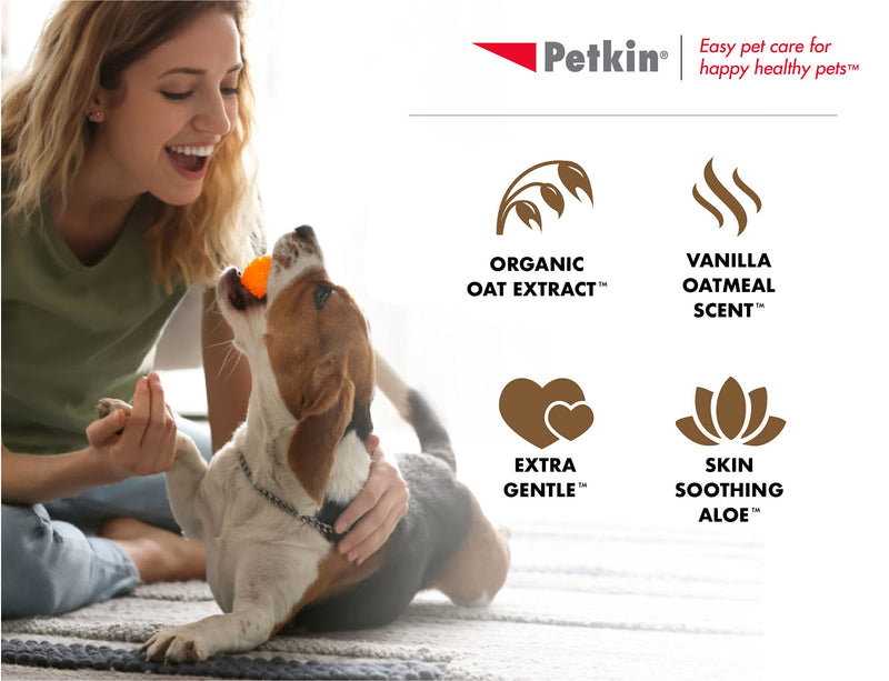 Petkin Oatmeal Pet Wipes for Dogs and Cats (Large Size Wipes, Big n' Thick) – Soothes Itchy, Dry Skin and Cleans Your Pet's Ears, Eyes, Face, Butt, and Body – Various Multipacks Available 200 Wipes - BeesActive Australia