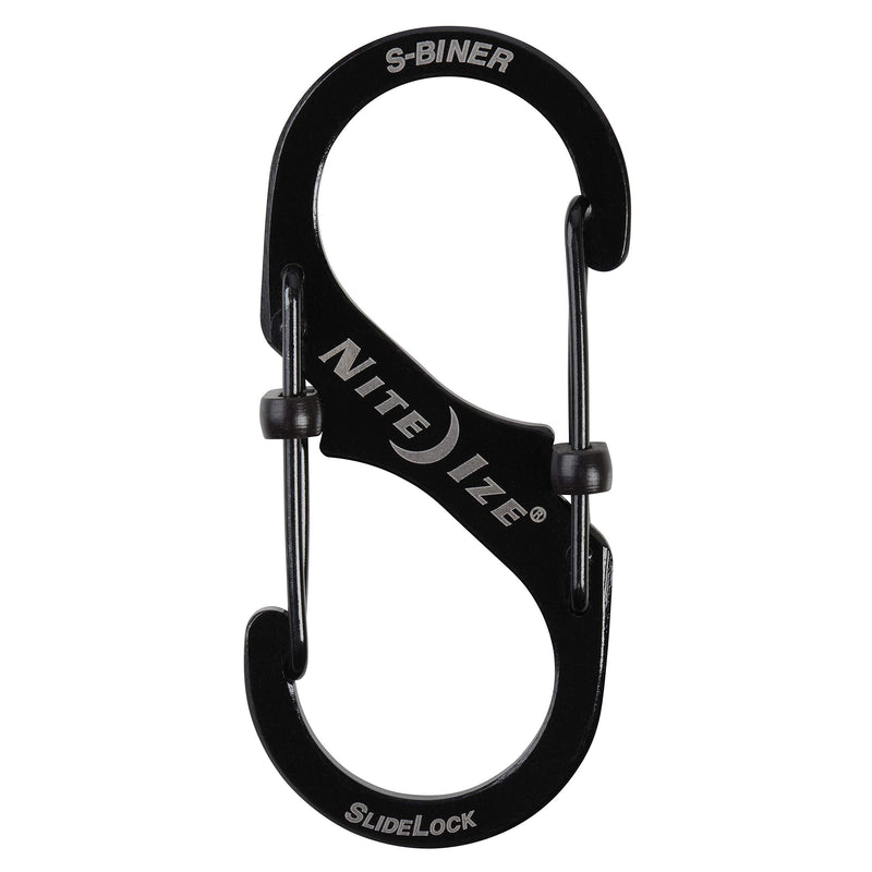 Nite Ize LSB3-01-R6 S-Biner SlideLock Dual Locking Carabiner, Size #3, Black - BeesActive Australia