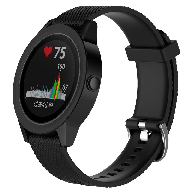 Compatible for Garmin Vivoactive 3, 20mm Silicone Replacement Wristband Quick Release WatchBand Strap Band Wristband for Garmin Vivoactive 3/vivomove HR/Forerunner 245/Venu Sq Black Small - BeesActive Australia