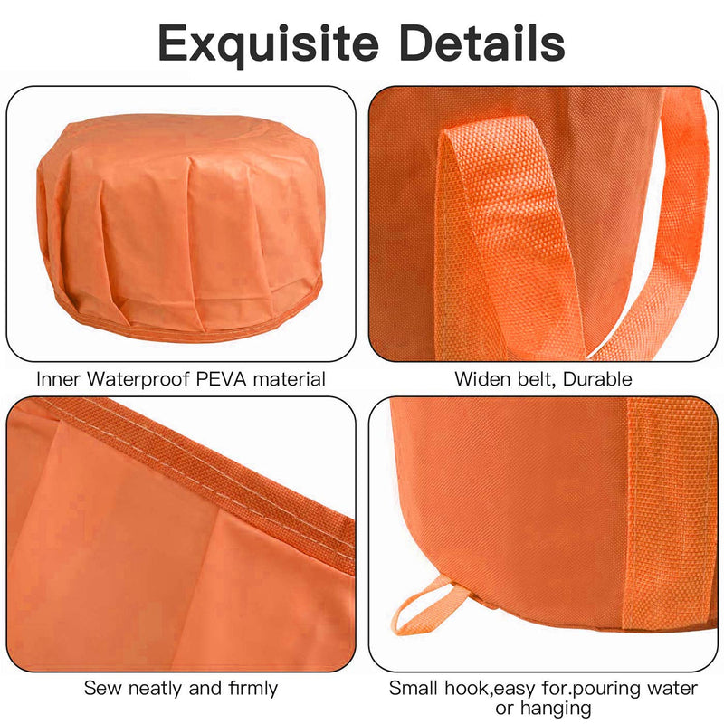 Collapsible Foot Bath Tub for Travel, Portable Foot Soak Spa Basin Multifunctional Folding Water Bucket for Soaking Feet, Washing Vegetables and Fruits, Outdoor, Camping (12L, Orange) 12L - BeesActive Australia