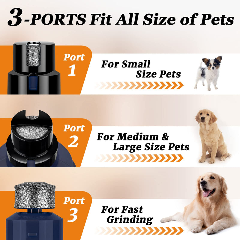 BOUSNIC Dog Nail Grinder and Clippers Kit - 2-Speed Quiet Pet Nail Trimmer Safe Powerful Electric Dog Nail File Toenail Grinder for Puppy Small Medium Large Breed Dogs & Cats - BeesActive Australia