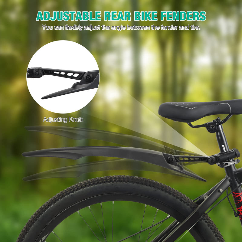 Rimore Bicycle Bike Fender Mudguard, Adjustable Mountain Bicycle Fenders for 26, 27.5, 29 Inch Mountain Bike Splash Guard, Front/Rear MTB Mud Guard Bicycle fender Set Not suitable for fat tire bikes - BeesActive Australia