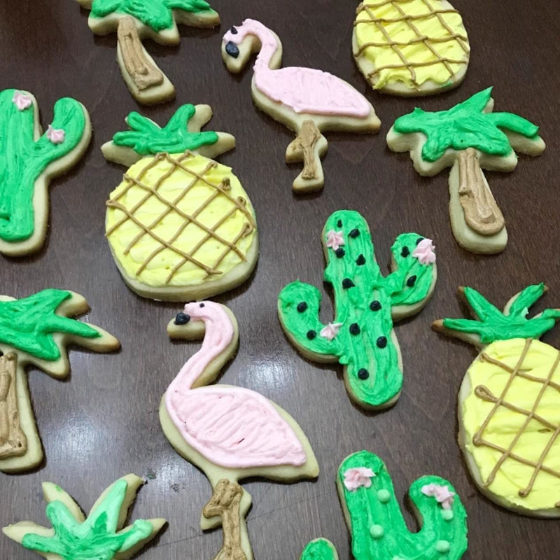 Hawaiian Cookie Cutter Set-6 Piece-Cactus, Pineapple, Flamingo, Monstera Leaf and Palm Tree-Tropical Cookie Cutters Molds for Summer Tropical Beach Party Supplies Decoratons Hawaiian tropical - BeesActive Australia