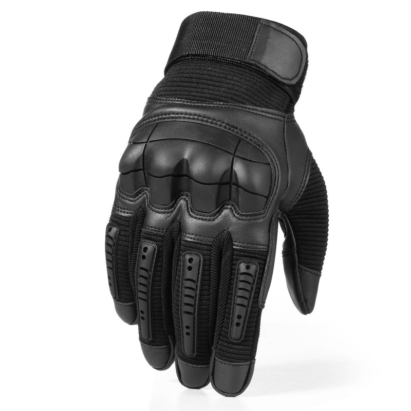 [AUSTRALIA] - AXBXCX Motorcycle Gloves Touch Screen Gloves Full Finger Gloves for Men Black Medium 