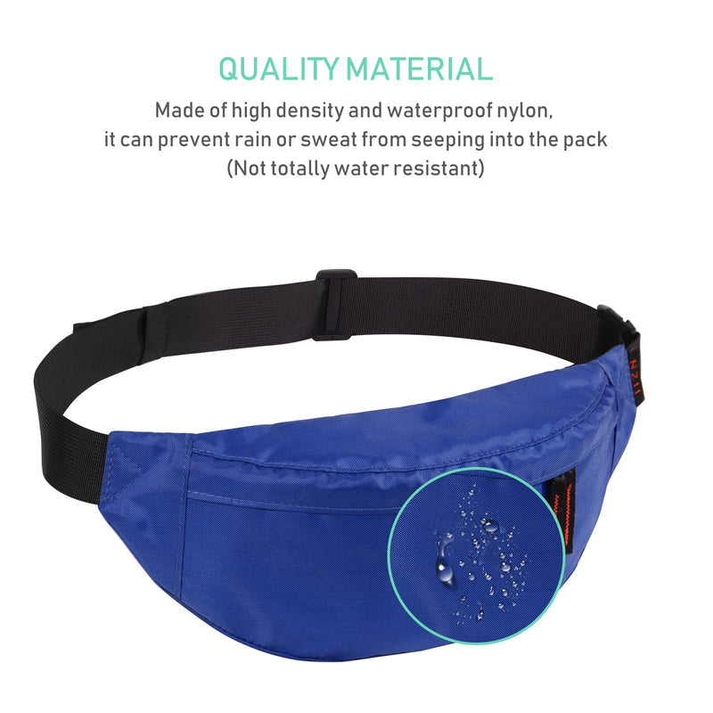 NZII Running waist pack,Fanny Pack for Men Women,Lightweight Belt Bag for Travel Sports Hiking(355 Blue) - BeesActive Australia