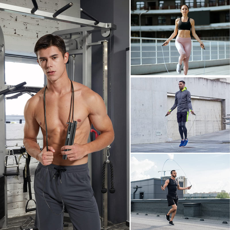 75 75PAI Smart Jump Rope for Fitness, Weighted Cordless Speed Jumping Rope for Men Women or Kids with Calorie Counter and APP Data Analysis, Adjustable Length, Digital Workout Skipping Rope T20 pro - BeesActive Australia