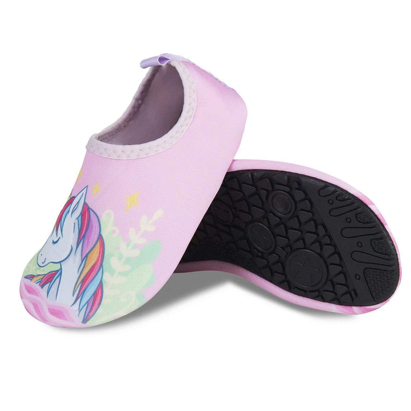 Toddler Kids-Water-Shoes Lightweight Non-Slip Aqua-Socks Swim-Shoes for Beach-Pool Walking for Boys Girls 8-8.5 Toddler Unicorn Horse/Pink - BeesActive Australia