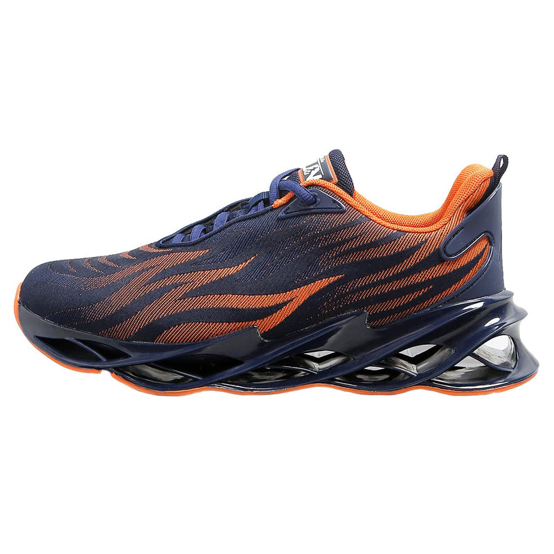 Azooken Mens Sports Footwear Tennis Breathable Jogging Lightweight Shoes 9.5 Orange/2 - BeesActive Australia