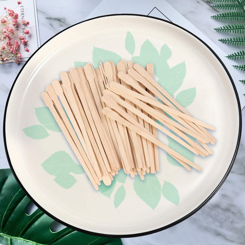 200 Pcs Eyebrow Wax Sticks Wax Applicator, Wood Wax Spatulas for Face and Small Hair Removal Sticks With Handle - BeesActive Australia