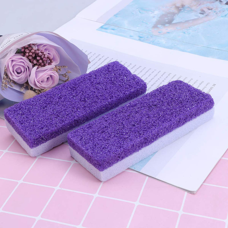 Healifty Foot Exfoliator Pedicure Tool Foot Callus Remover Scrubber 2pcs(Purple) - BeesActive Australia