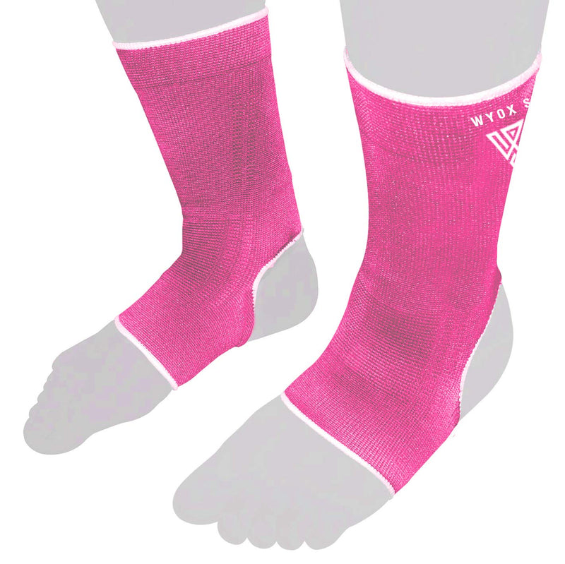 [AUSTRALIA] - WYOX Ankle Wraps Support Boxing Gear for Men Women Muay Thai Ankle Support Kickboxing Wraps Gym Ankle Support (Pair) Pink L / XL (Women 7.0 - 10.5/ Men 6.0 - 9.5) 