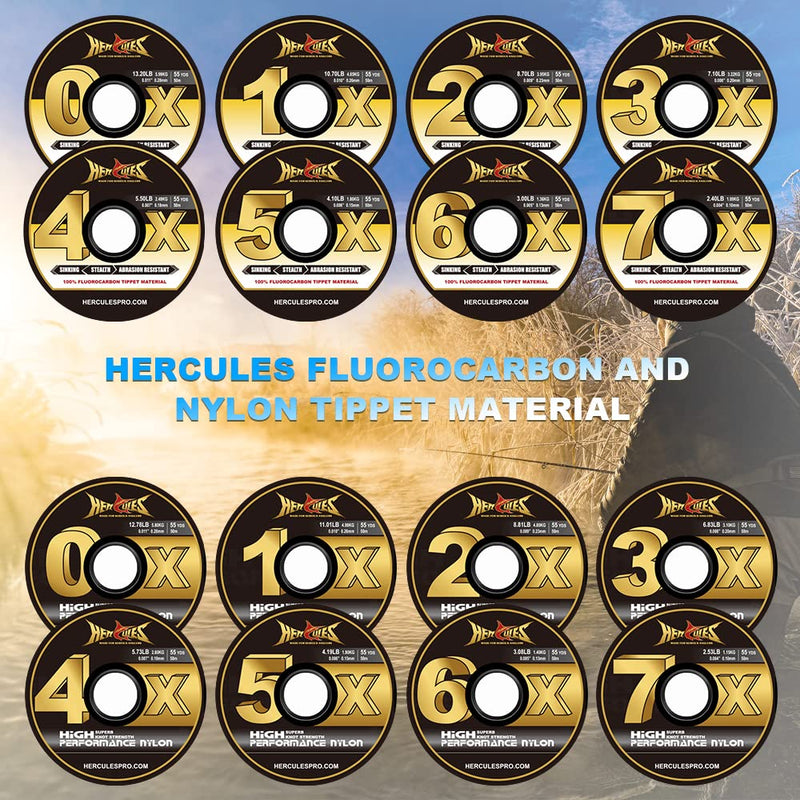 HERCULES Fly Fishing Tippet 3 Pack with Fly Tippet Holder, 55 Yards Clear nylon tippet 3pcs with tippet bar 1X - 11.01LB - 55YDS - BeesActive Australia
