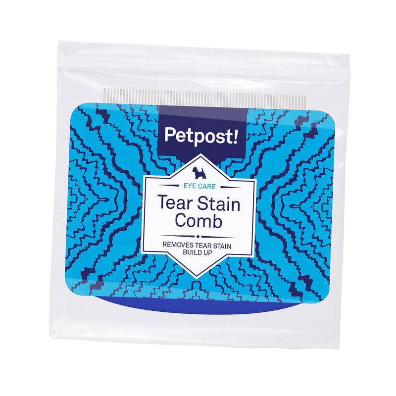 Petpost | Tear Stain Remover Comb for Dogs - Extra Fine Tooth Rake Gently & Effectively Gets Rid of Crust, Mucus, and Gunk Around Your Shih Tsu or Maltese - BeesActive Australia