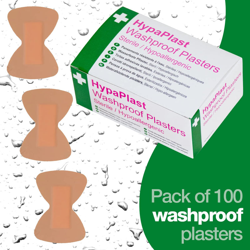 Safety First Aid Group HypaPlast Pink Washproof Plasters, Fingertip (Pack of 100) Fingertip (Pack of 100) - BeesActive Australia