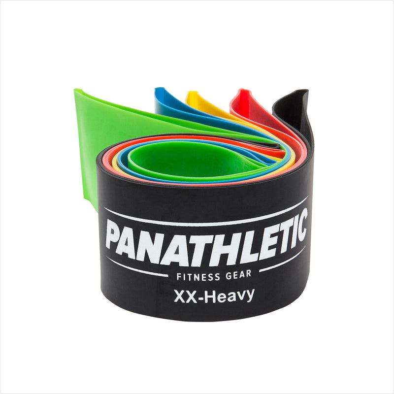 Panathletic Resistance Bands, Set of 5 Bands – 5 Different Resistance Levels, Exercise Guide, eBook, Carry Bag – 5X Booty Loop Band for Butt and Legs Women - Fitness Stretch Band for Workout Men Black, red, yellow, blue, green - BeesActive Australia