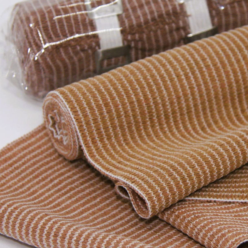FIXOBANDAGE Premium Elastic Bandage, Pack of 2 - Width : 10cm + 6cm x Length : 4,5m(Streched) - Compression Bandage with Clips - BeesActive Australia