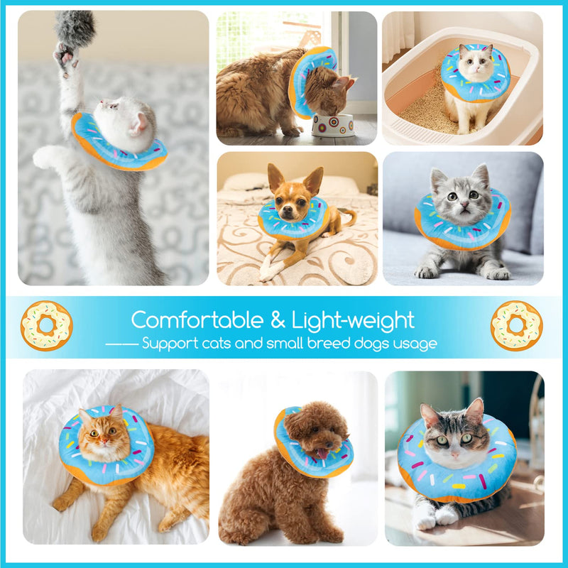 Cat Cone Collar Soft, Nobleza Adjustable Cute Donut Pet Recovery Collar for Wound Healing, Comfy Alternative Elizabethan Collar Medical Neck Pillow After Surgery Medium - BeesActive Australia