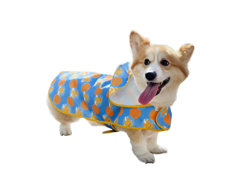 Pooch & Paws Hooded Dog Raincoat Poncho Reflective Waterproof Adjustable Rain Jacket for Small Medium Large Dogs - BeesActive Australia