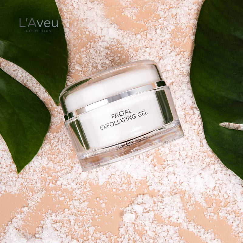 L'Aveu Facial Exfoliating Gel - Cleansing Exfoliant Solution with Green Tea, Witch Hazel, Dead Sea Minerals - Gentle & Natural Face Exfoliator for Clean Skin & Dead Skin Removal - Made in Israel, 1.7oz - BeesActive Australia