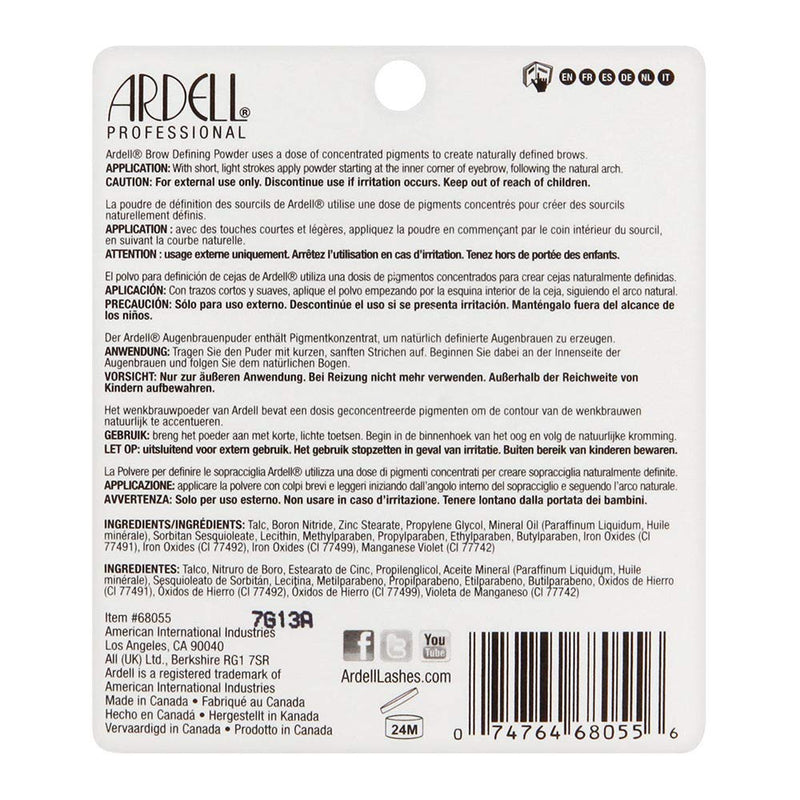 Ardell Eye Brow Eyebrow Defining Powder Dark Brown .08oz - BeesActive Australia