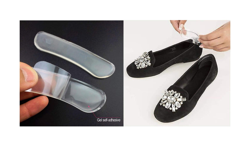SturdyFoot Soft & Thick Gel Heel Liners Heel Shields Heel Grips. 4 Pairs Clear Gel - BeesActive Australia