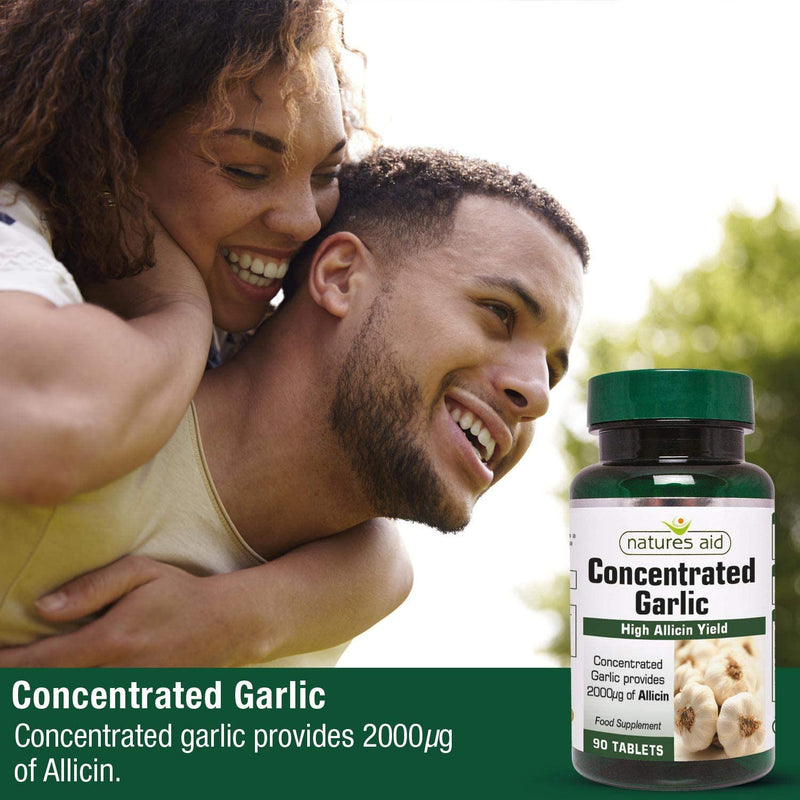 Natures Aid Garlic Concentrated 2000ug - Pack of 90 Tablets Garlic Concentrated 2000ug, Pack of 90 Tablets - BeesActive Australia