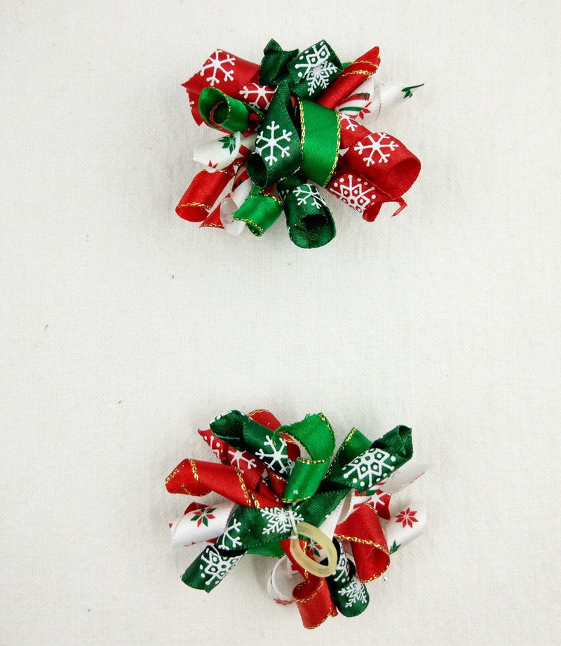 Hixixi 20pcs/Pack Pet Dog Cat Xmas Hair Bows Puppy Grooming Bows Hair Accessories with Rubber Bands B# - BeesActive Australia