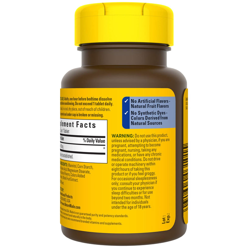 Nature Made Melatonin 10 mg Tablets, Fast Dissolve Sleep Aid, Naturally Helps You Fall Asleep Faster, 45 Count - BeesActive Australia